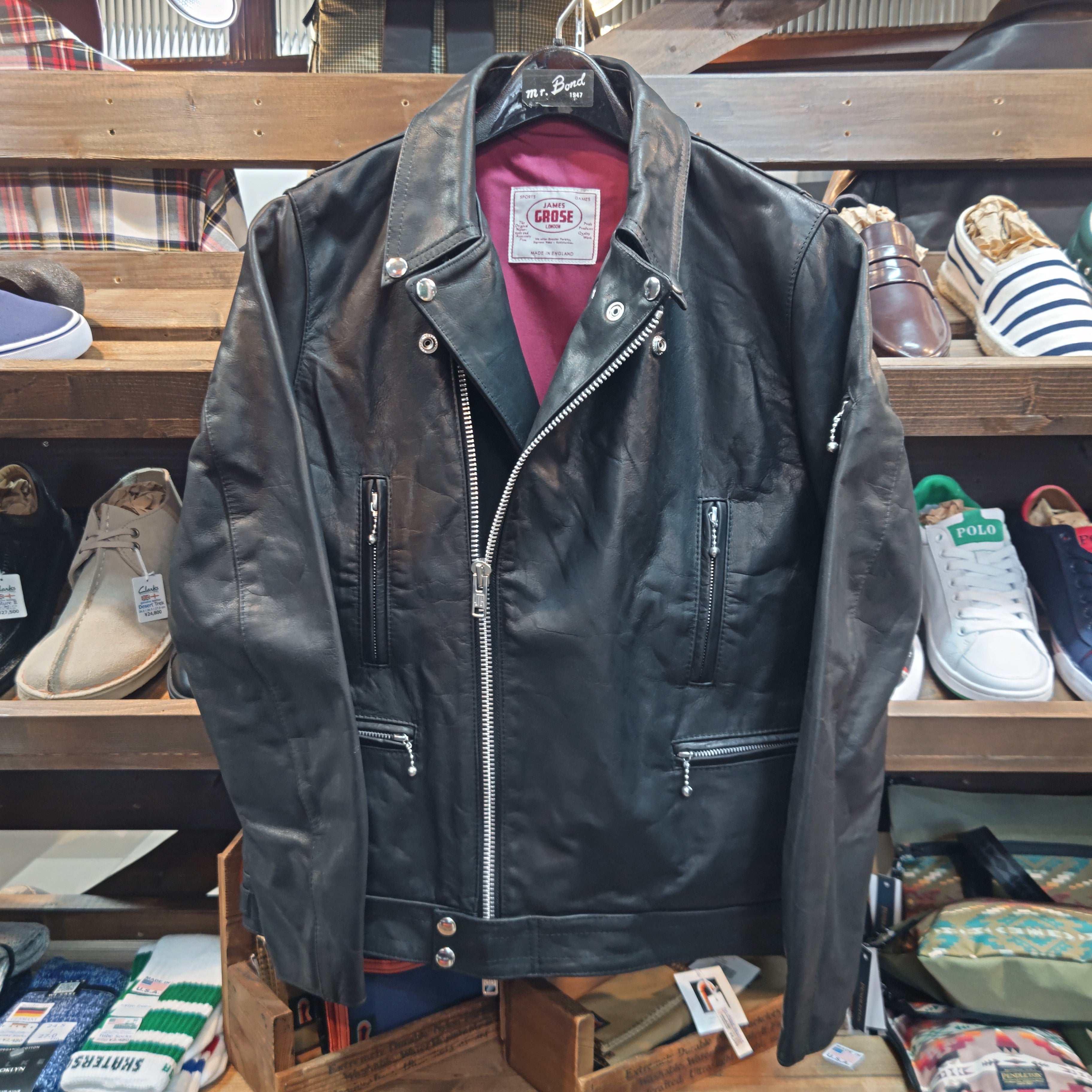 UK double riders jacket イングランド製 本革 Double Horse Leather Riders = london style =