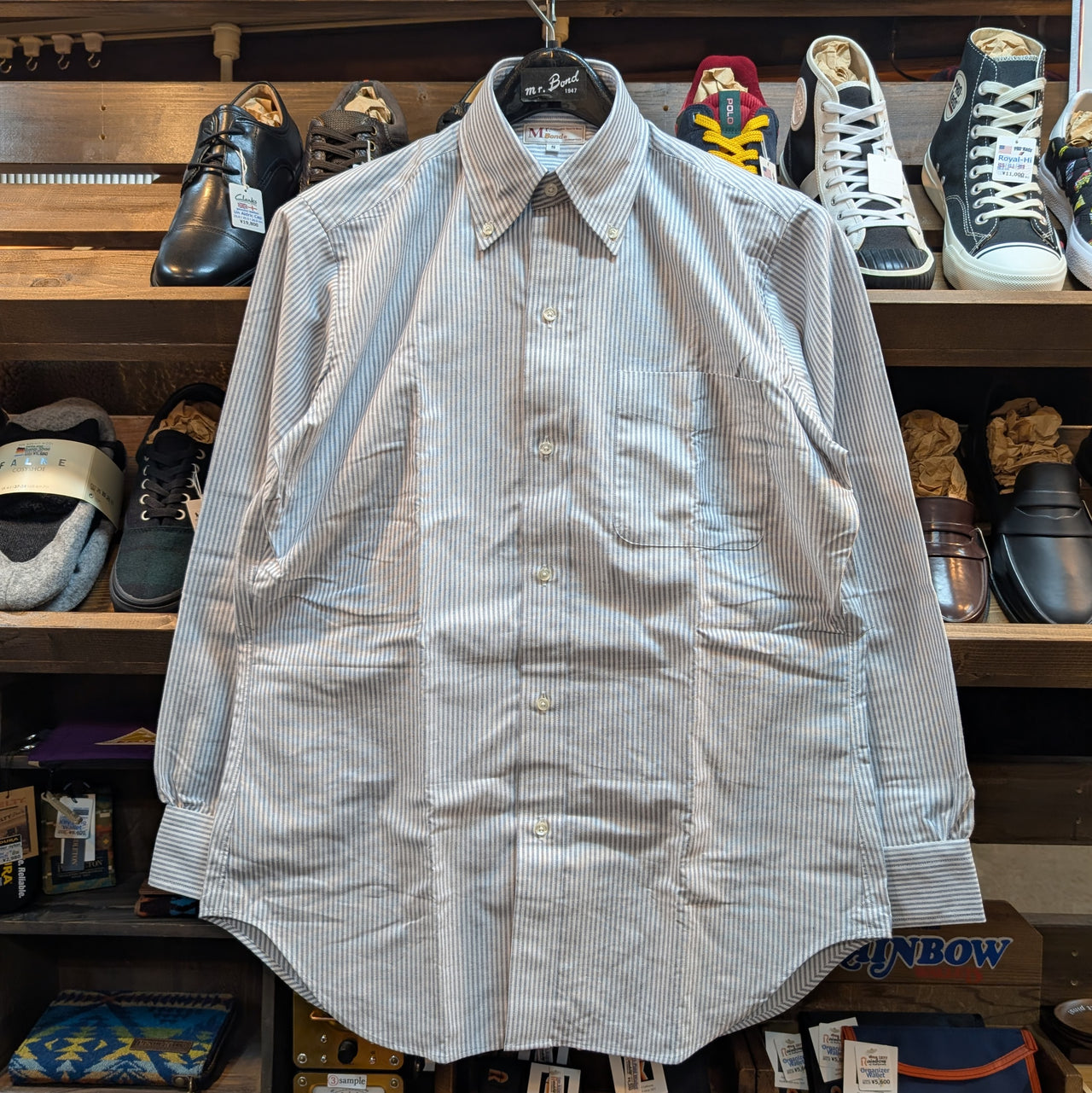 Full Open Shirts　= L/S cotton candystripe =