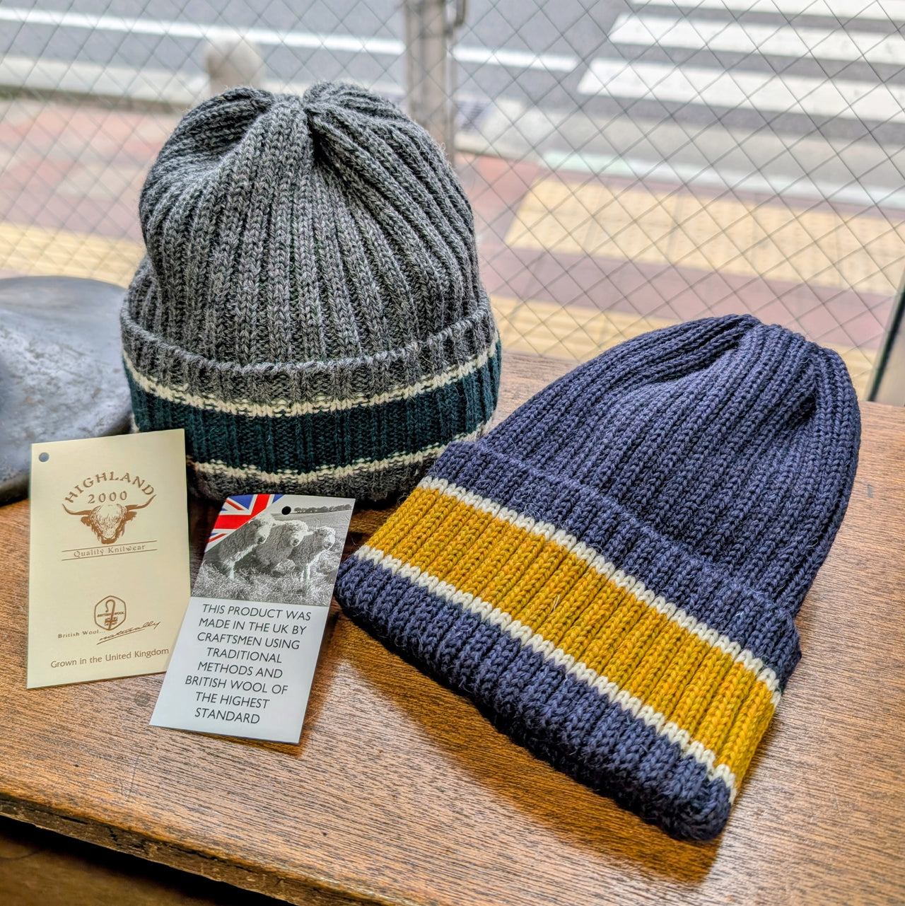 School Knitted Hat　= 100% british wool =