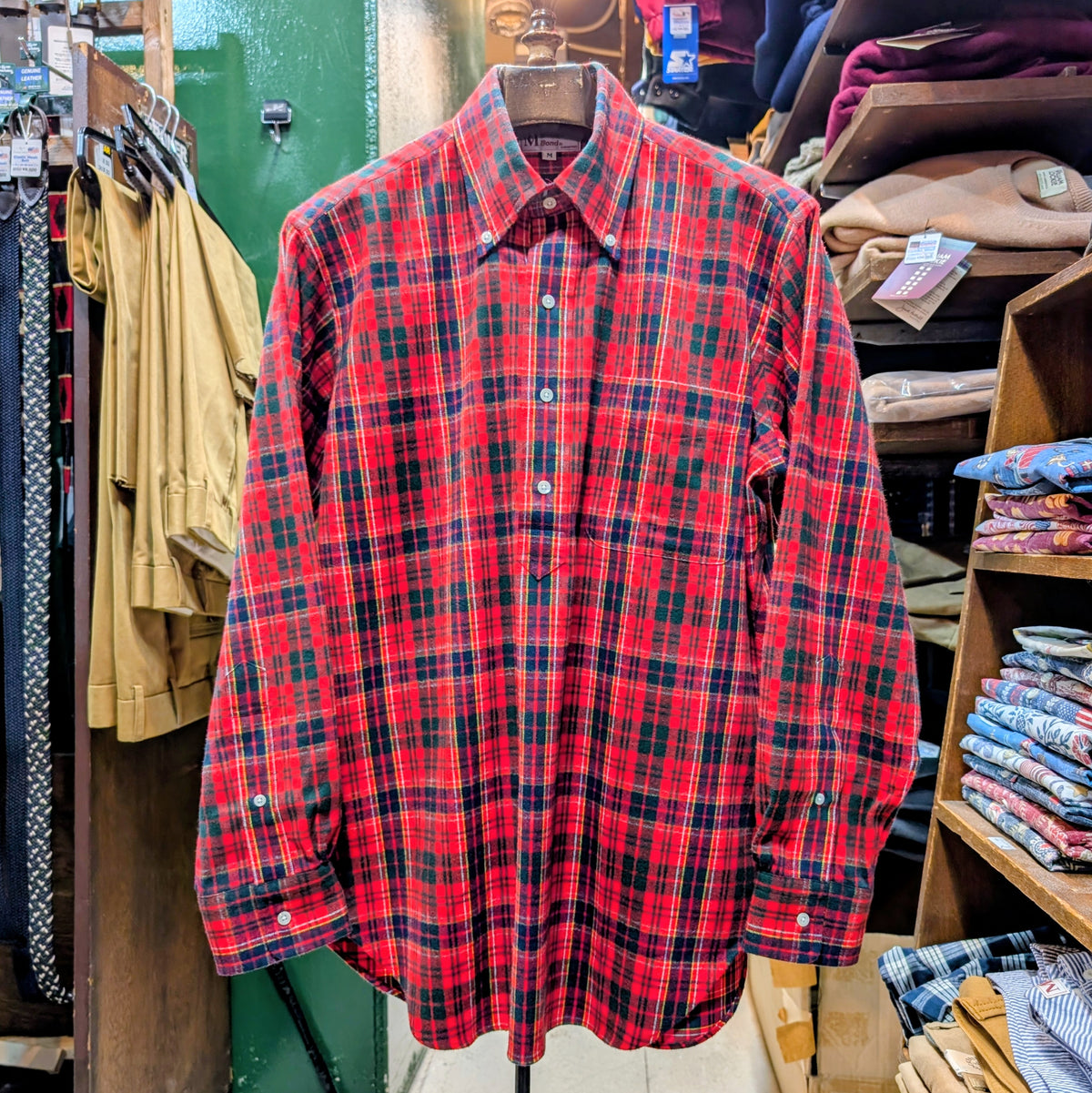 Pullover Shirts　= L/S brushed cotton tartan =