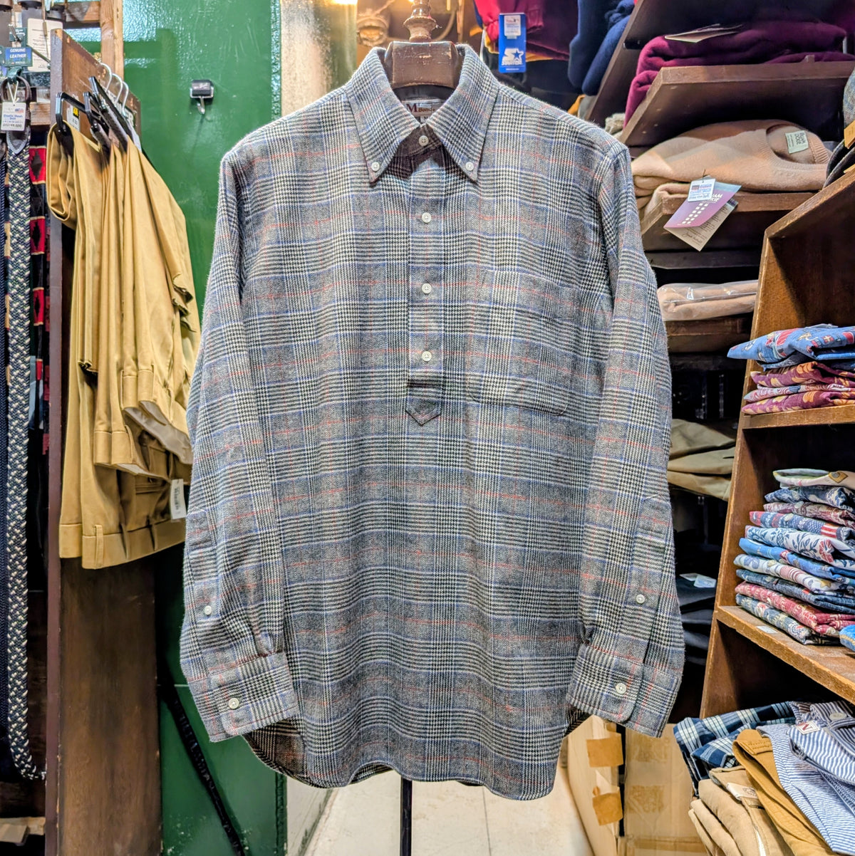 Pullover Shirts　= L/S brushed cotton tartan =