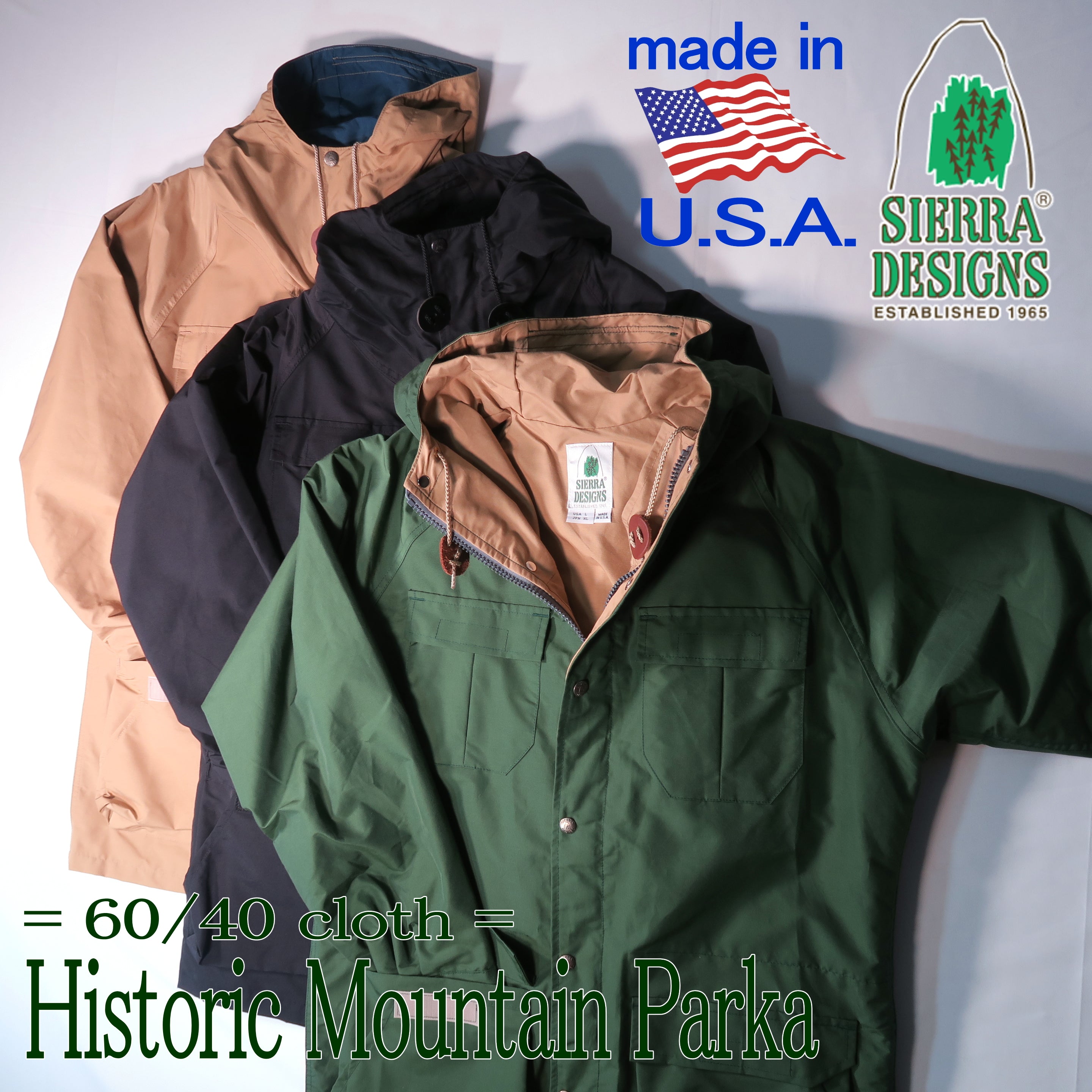 Historic Mountain Parka = 60/40 cloth =
